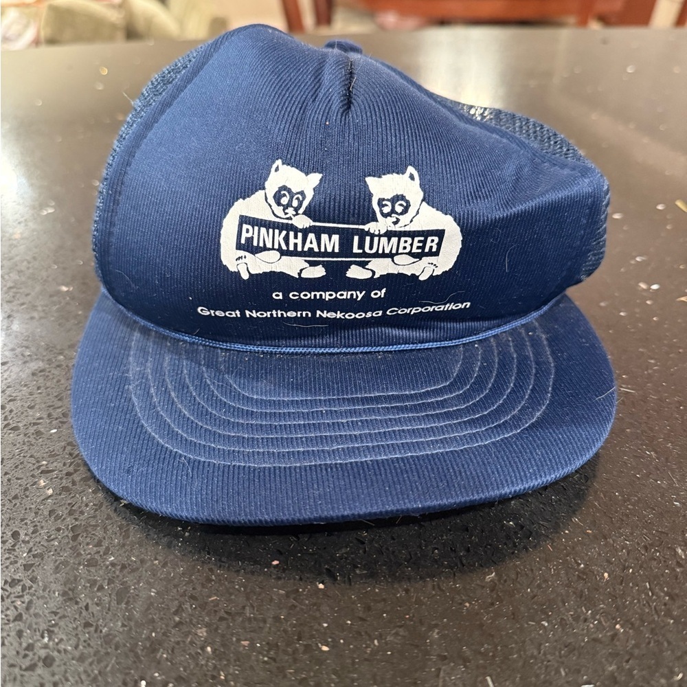 Pinkham Lumber Blue Trucker Hat